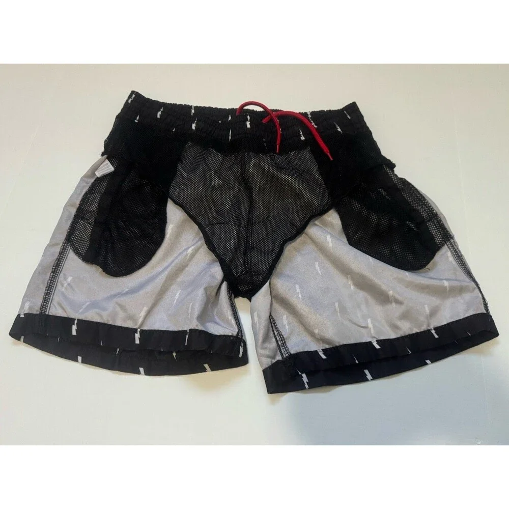 Trunks Surf & Swim Co Boys Size 6/7 Black Lightning Bolt Swim Trunks Shorts